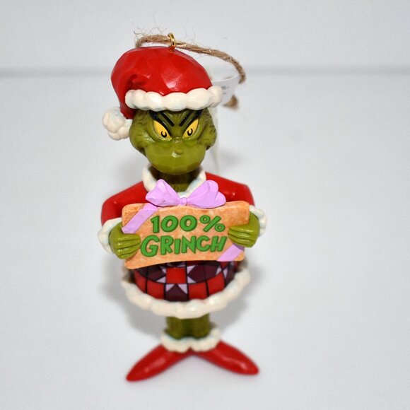 Jim Shore 100% Grinch Hanging Ornament #6012712 NWT - Picture 1 of 5